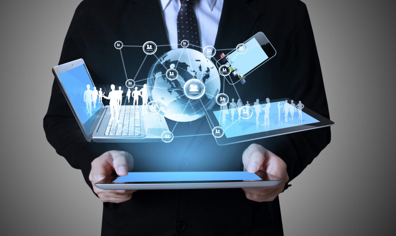 Technology in the hands Technology in the hands of businessmen